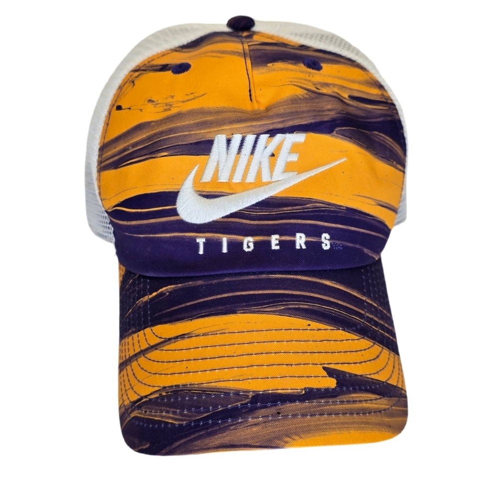 Nike Yellow and Purple Tigers Mesh Back Trucker Hat